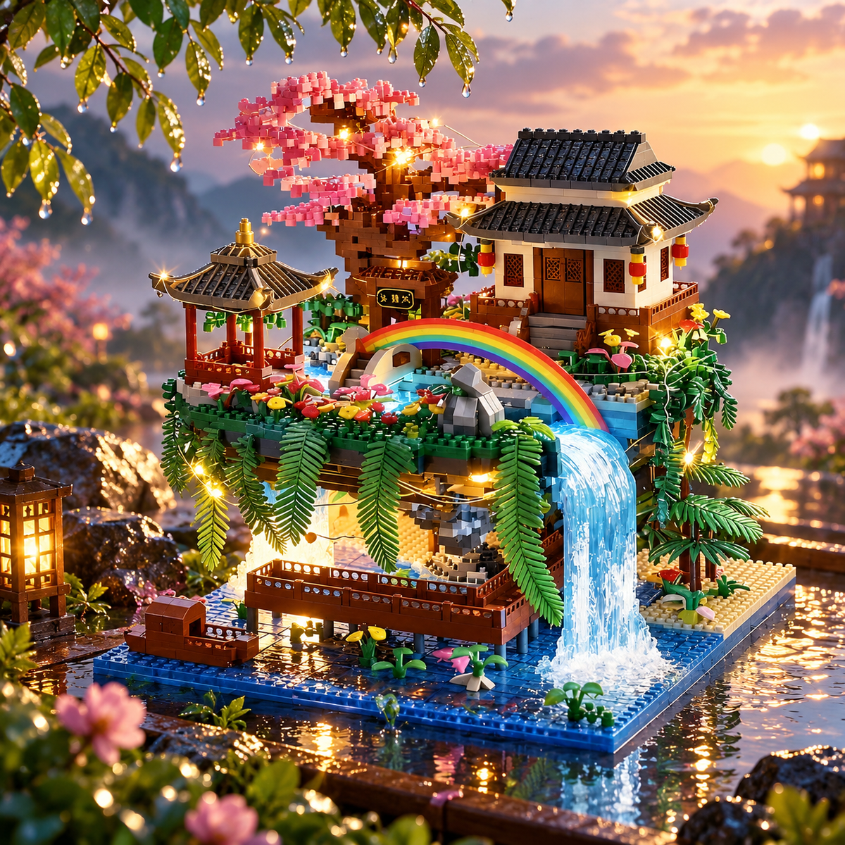 BRICKRIVO Sakura Falls Building Set