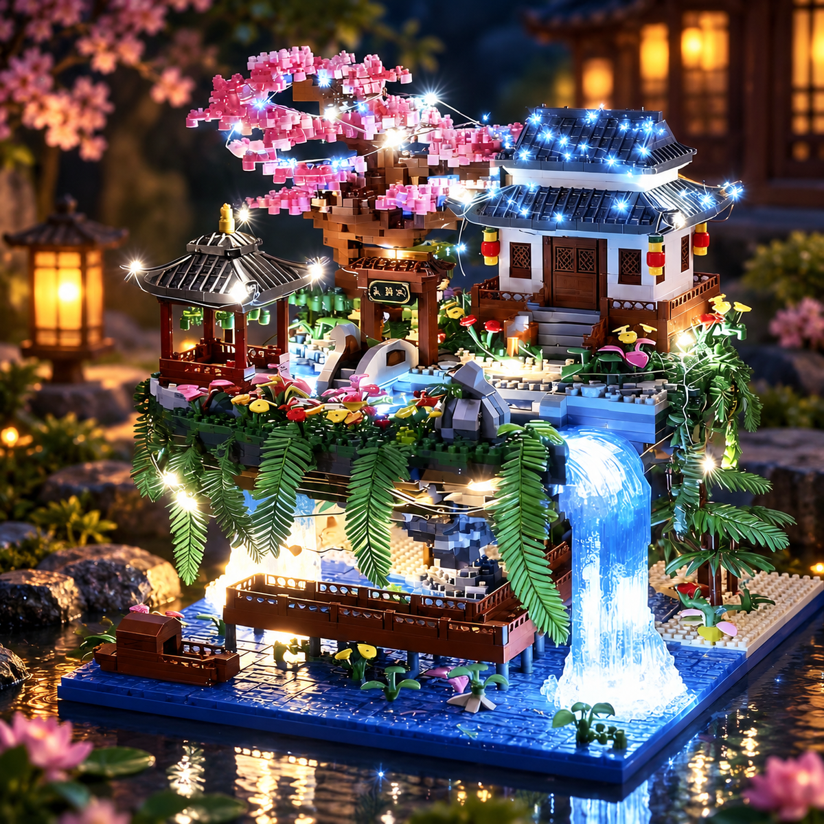 BRICKRIVO Sakura Falls Building Set