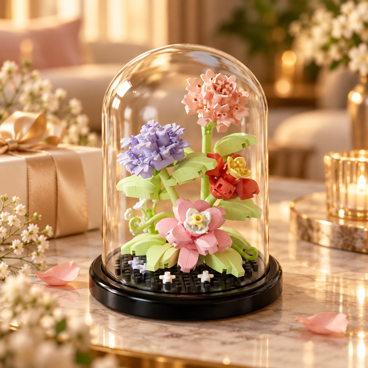 Blush Bloom Flower Dome included in BRICKRIVO Bloom Duo Bundle